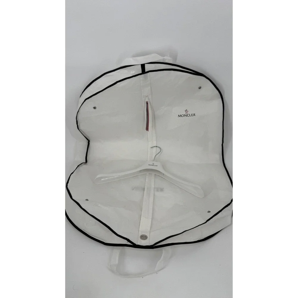Moncler White Garment Bag w/ Hanger Coat Storage Travel Suit Designer 35X25 READ
